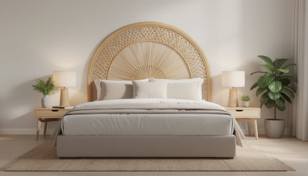 explorez notre collection de têtes de lit en rotin, alliant charme naturel, élégance et style intemporel pour sublimer votre chambre à coucher.