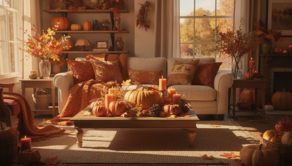 découvrez comment sublimer votre intérieur grâce à la décoration d'automne et apportez une ambiance chaleureuse et cosy à votre maison.